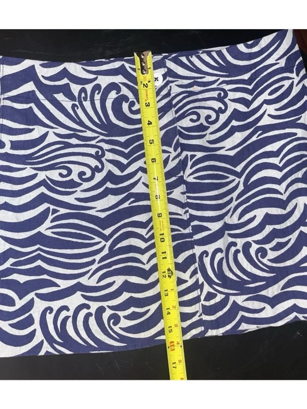 Lilly Pulitzer Maida On The Horizon Bright Navy Jacquard Faux Wrap Mini Skirt 10